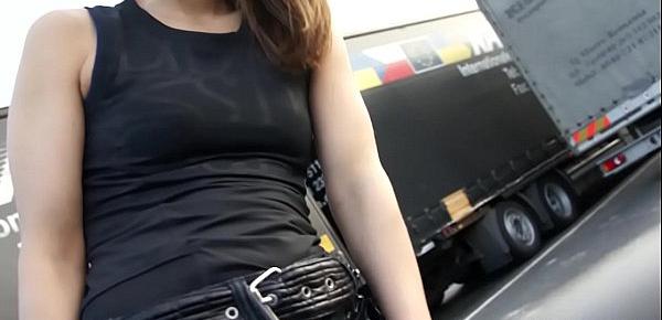  Skinny fox picked up in parking lot and fucked for few euros